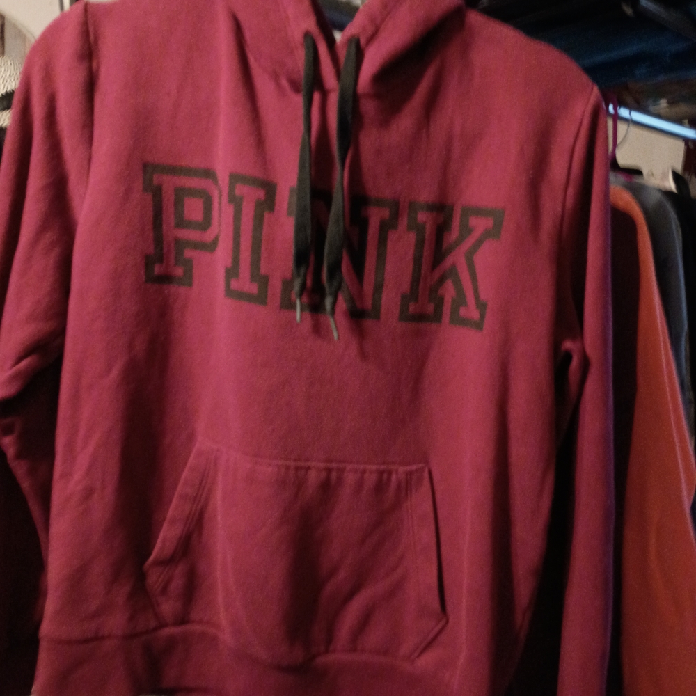 PINK Victoria's Secret  Burgundy Hoodie